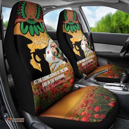 Personalised Rabbitohs Rugby ANZAC Day Car Seat Cover Last Post Poppy We Will Remember Them LT14
