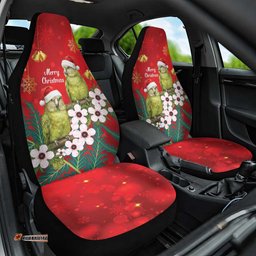 New Zealand Kakapo Christmas Car Seat Cover Owl Parrot Santa Sliver Fern Manuka - Red LT14