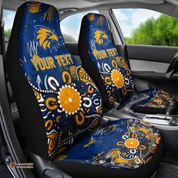 Personalized West Coast Eagles Car Seat Cover Aboriginal Dot Painting Graffiti Style TS04