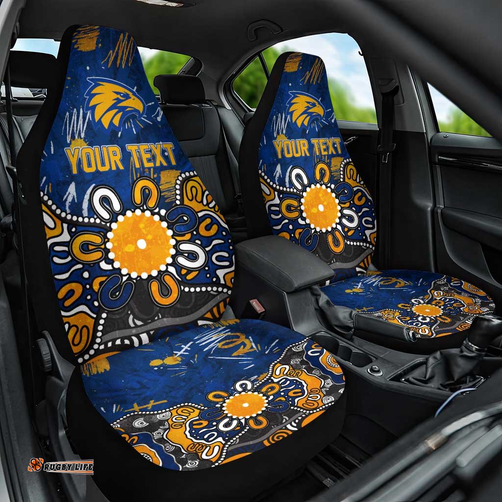 Personalized West Coast Eagles Car Seat Cover Aboriginal Dot Painting Graffiti Style TS04
