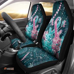 Hereditary Cancer Awareness Car Seat Cover Hope Ribbon With Aussie Teal Duncan Coral DT05