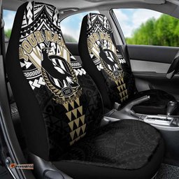 Personalized Collingwood Magpies Car Seat Cover Polynesian Tribal Pattern Heritage Football TS04