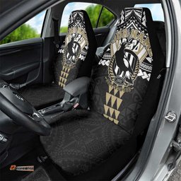 Personalized Collingwood Magpies Car Seat Cover Polynesian Tribal Pattern Heritage Football TS04