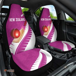 New Zealand Cricket Car Seat Cover Kiwi Birds Haka Dance Pink Fern Sporty Style LT03