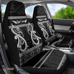 Kia Ora New Zealand Car Seat Cover Maori Language Week Pango Taniko Motif LT14