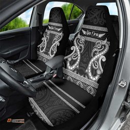 Kia Ora New Zealand Car Seat Cover Maori Language Week Pango Taniko Motif LT14