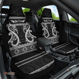 Kia Ora New Zealand Car Seat Cover Maori Language Week Pango Taniko Motif LT14