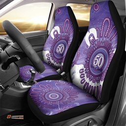NAIDOC Week 2026 Car Seat Cover 50 Years Deadly Dhari Purple Aboriginal Art LT14