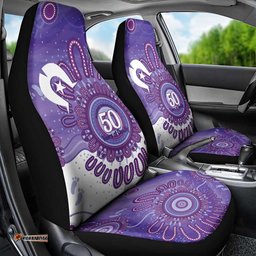 NAIDOC Week 2026 Car Seat Cover 50 Years Deadly Dhari Purple Aboriginal Art LT14
