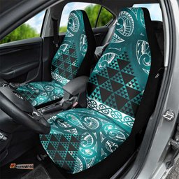 Matariki New Zealand Car Seat Cover NZ Niho Taniwha Maori New Year Cyan Galaxy LT14