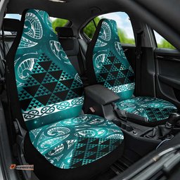 Matariki New Zealand Car Seat Cover NZ Niho Taniwha Maori New Year Cyan Galaxy LT14