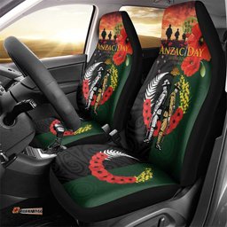 New Zealand and Australia ANZAC Day Car Seat Cover Lest We Forget Indigenous and Maori Pattern LT03