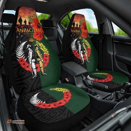 New Zealand and Australia ANZAC Day Car Seat Cover Lest We Forget Indigenous and Maori Pattern LT03