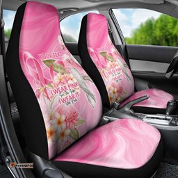 Personalised I Wear Pink For The Fight Car Seat Cover Australian Breast Cancer Spirit LT9