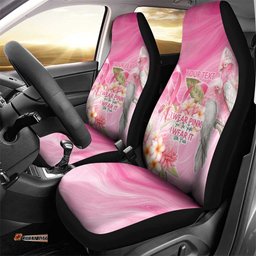 Personalised I Wear Pink For The Fight Car Seat Cover Australian Breast Cancer Spirit LT9