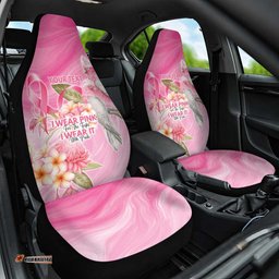 Personalised I Wear Pink For The Fight Car Seat Cover Australian Breast Cancer Spirit LT9