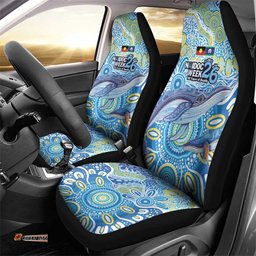 NAIDOC Week 2026 Car Seat Cover Dreaming of Whales Aboriginal Dot Art LT9