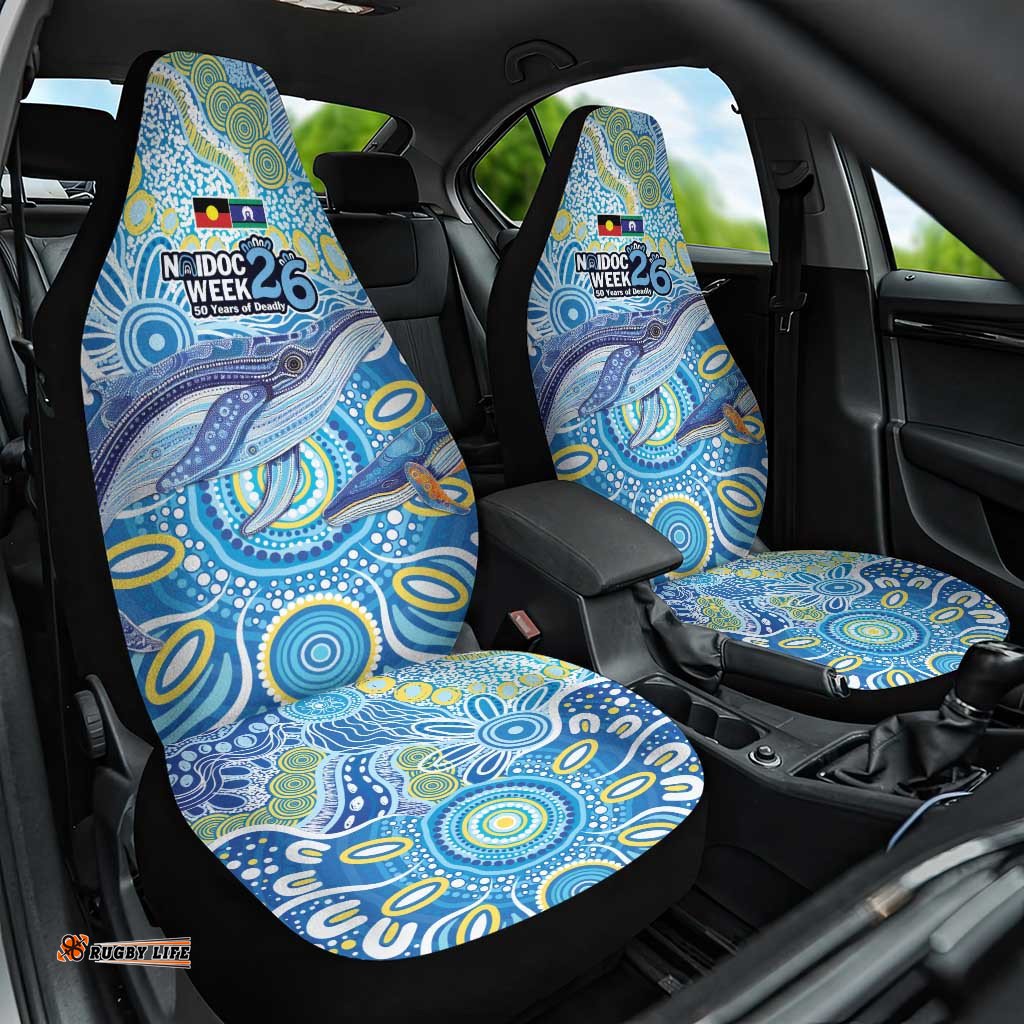 NAIDOC Week 2026 Car Seat Cover Dreaming of Whales Aboriginal Dot Art LT9