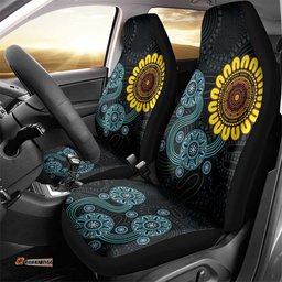 NAIDOC 50 Years of Deadly Car Seat Cover Sun Aboriginal Dot Art LT19