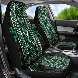 Jade Tukutuku Pattern Aotearoa Car Seat Cover Niho Taniwha and Puhoro Motifs LT7