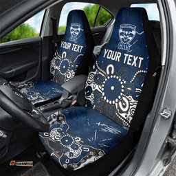 Personalized Geelong Cats Car Seat Cover Aboriginal Dot Painting Graffiti Style TS04