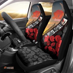 Personalised Remembering ANZAC Lest We Forget Car Seat Cover Vintage Film Frame Memorial Red Poppy LT9