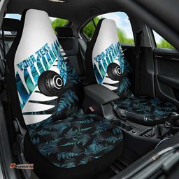 New Zealand Lawn Bowls Custom Car Seat Cover Aotearoa Silver Fern Paua Shell LT14