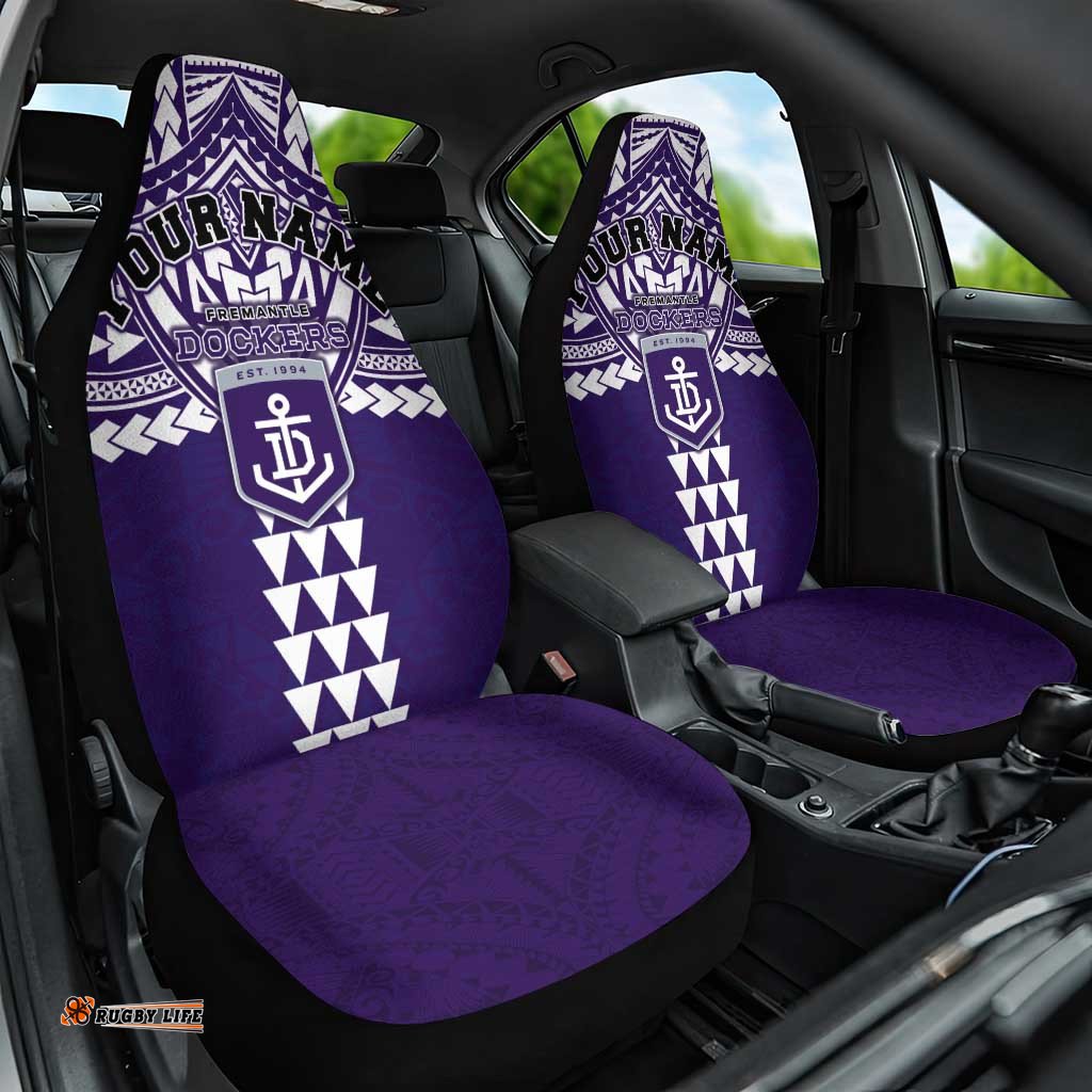 Personalized Fremantle Dockers Car Seat Cover Polynesian Tribal Pattern Heritage Football TS04