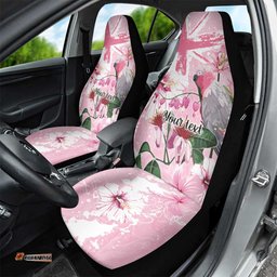 Personalised Australia Day Car Seat Cover Pink Parrot Bird Opal Art LT9