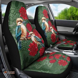 Kokaburra and Waratah Car Seat Cover Aboriginal Art LT9