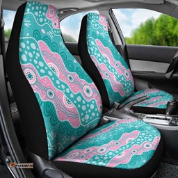 Hereditary Cancer Awareness Australia Indigenous Car Seat Cover Pink and Teal LT7