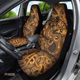 Aotearoa Maori Hei Tiki Car Seat Cover Koura Kowhaiwhai Puhoro Motif LT9
