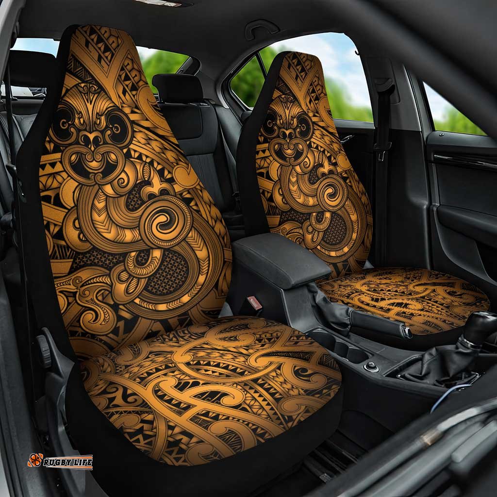 Aotearoa Maori Hei Tiki Car Seat Cover Koura Kowhaiwhai Puhoro Motif LT9