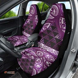 Matariki New Zealand Car Seat Cover NZ Niho Taniwha Maori New Year Purple Galaxy LT14