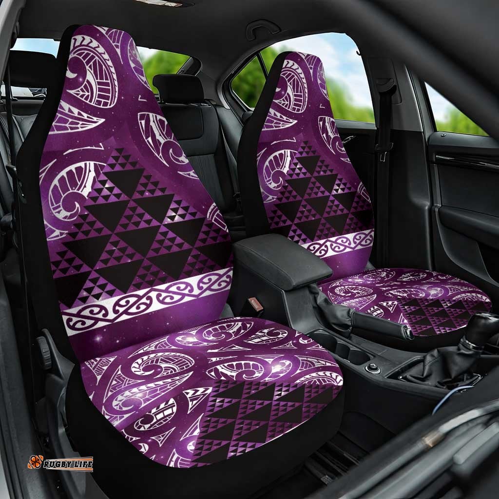 Matariki New Zealand Car Seat Cover NZ Niho Taniwha Maori New Year Purple Galaxy LT14