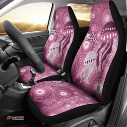 NAIDOC Deadly 50 Years Car Seat Cover Jellyfish Aboriginal Culture Inspired Pink LT9