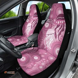 NAIDOC Deadly 50 Years Car Seat Cover Jellyfish Aboriginal Culture Inspired Pink LT9