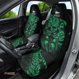 New Zealand Lawn Bowls Car Seat Cover Green Maori Warrior Tribal Silver Fern LT9