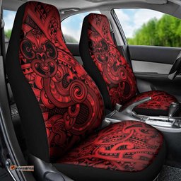 Aotearoa Maori Hei Tiki Car Seat Cover Whero Kowhaiwhai Puhoro Motif LT9