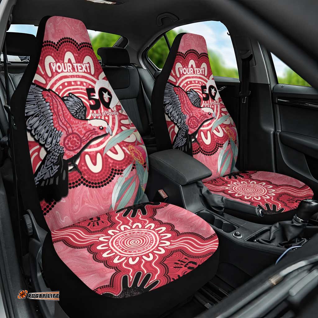 Personalised Australia Galah NAIDOC Week 2026 Car Seat Cover 50 Years of Deadly Aboriginal Art LT14