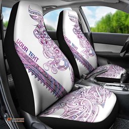 Mawhero Paua shell Kowhaiwhai Taniko Personalised Car Seat Cover Taniwha Maori Tribal Style LT9