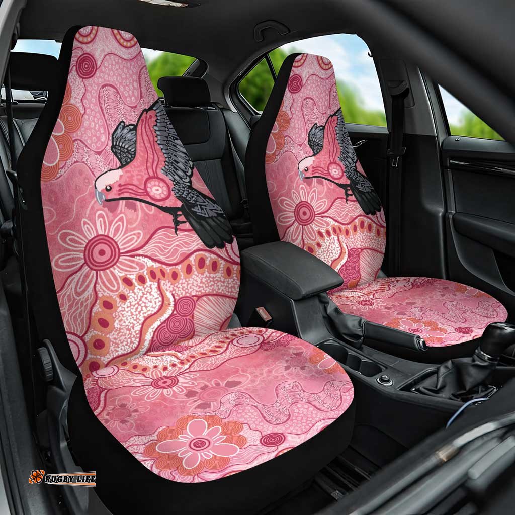 NAIDOC Week Aussie Indigenous Car Seat Cover Aboriginal Galah Bird Contemporary Art LT7