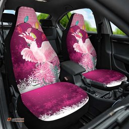 Pink Cockatoo Australia Christmas Car Seat Cover Grevillea Eucalyptus Blossoms LT14