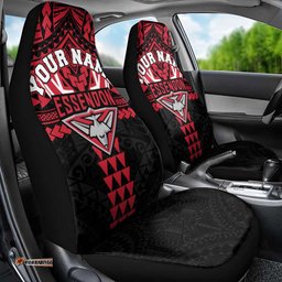 Personalized Essendon Bombers Car Seat Cover Polynesian Tribal Pattern Heritage Football TS04