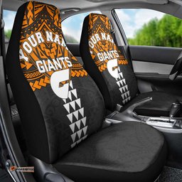 Personalized GWS Giants Car Seat Cover Polynesian Tribal Pattern Heritage Football TS04
