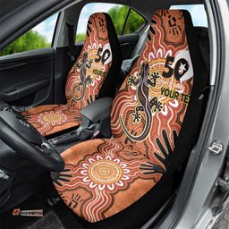 Personalised Australia Lizard NAIDOC Week 2026 Car Seat Cover 50 Years of Deadly Aboriginal Art LT14