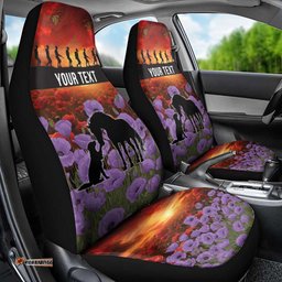 Personalised ANZAC Day Car Seat Cover Remembering the Animals of War LT19