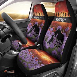 Personalised ANZAC Day Car Seat Cover Remembering the Animals of War LT19