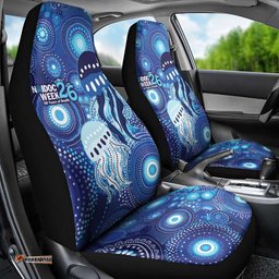 NAIDOC Deadly 50 Years Car Seat Cover Jellyfish Aboriginal Culture Inspired Blue LT9