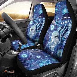 NAIDOC Deadly 50 Years Car Seat Cover Jellyfish Aboriginal Culture Inspired Blue LT9